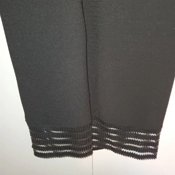 Top Shop Dress Black Size 6 Sleeveless Mesh Knee Length Peek a Boo Party Womens - Picture 6 of 6